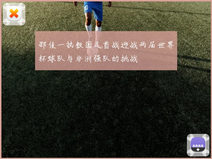 邵佳一执教国足首战迎战两届世界杯球队与非洲强队的挑战