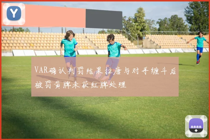VAR确认判罚结果拉唐与对手缠斗后被罚黄牌未获红牌处理